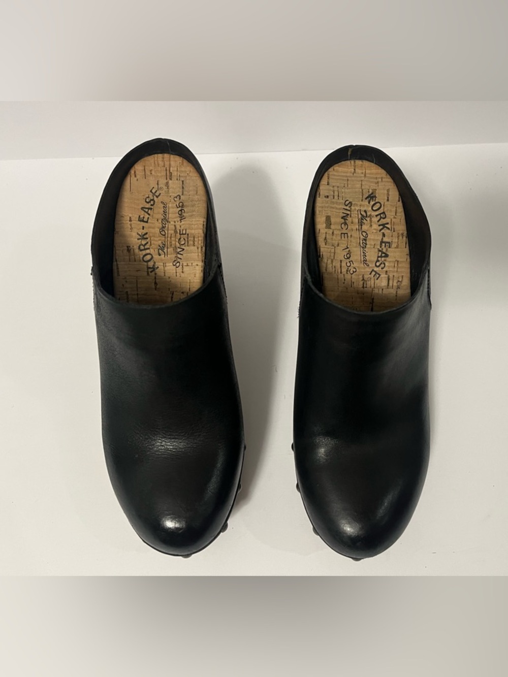 Kork-Ease Sudbury Clog Size 6M Mules Leather Black Studded Black Heels Bratz Y2K - Picture 3 of 9